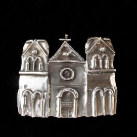 STERLING SILVER CATHEDRAL PIN BY CATHERINE MAZIERE